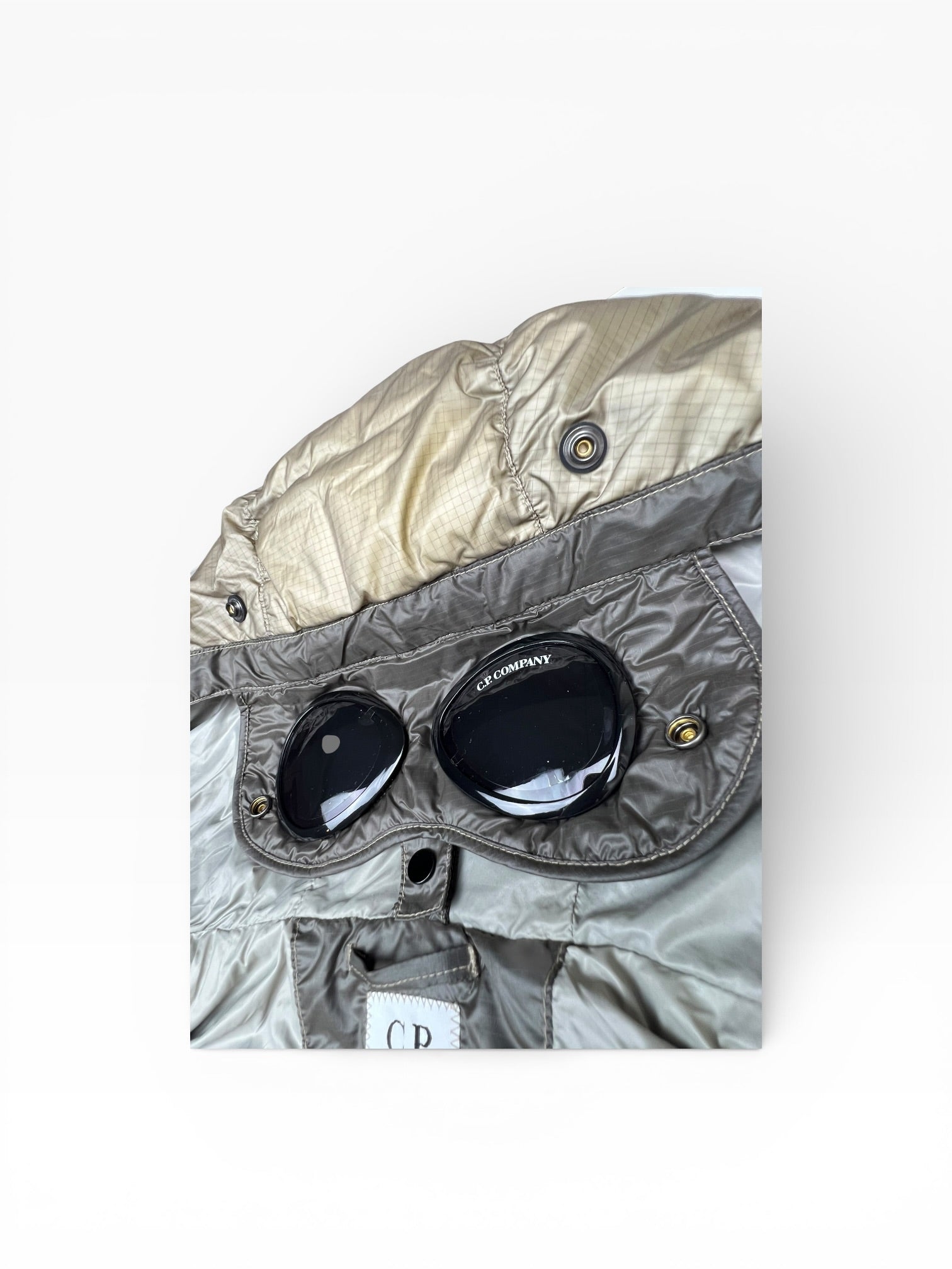 CP Company Beige DD Shell Goggle Jacket .