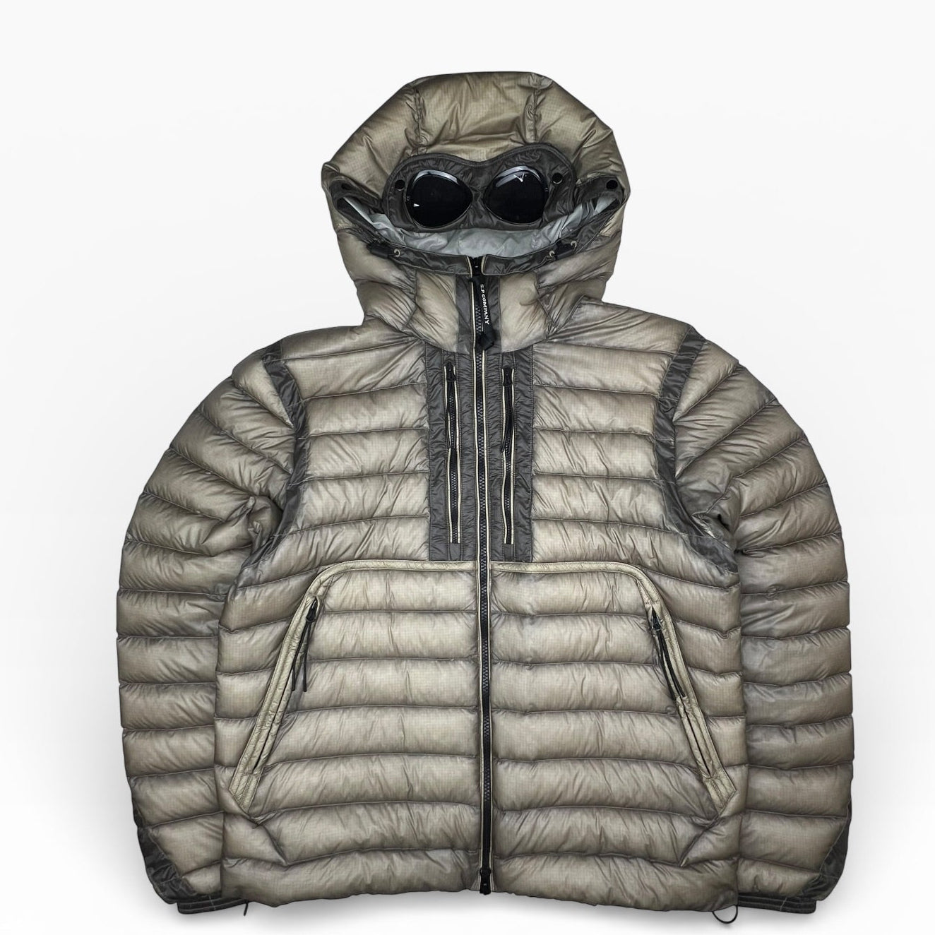 CP Company Beige DD Shell Goggle Jacket .