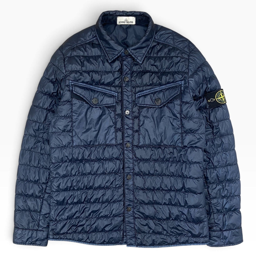 Stone Island Dyed Micro Yarn Down Overshirt - (L)