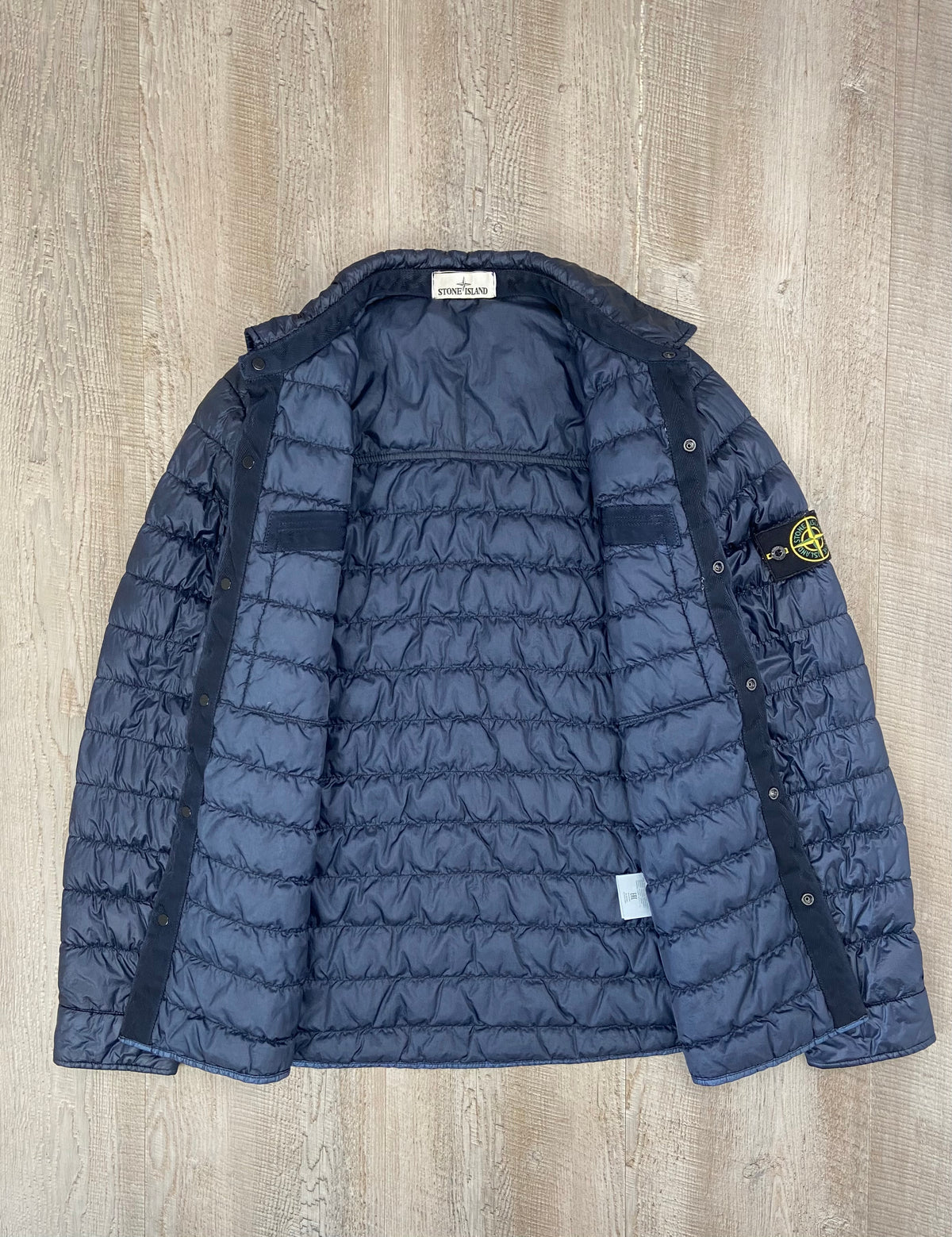 Stone Island Dyed Micro Yarn Down Overshirt - (L)