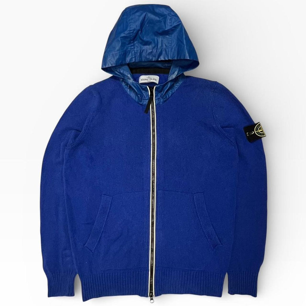 Stone Island 2012 Blue Cotton Mussola Zip Hoodie .