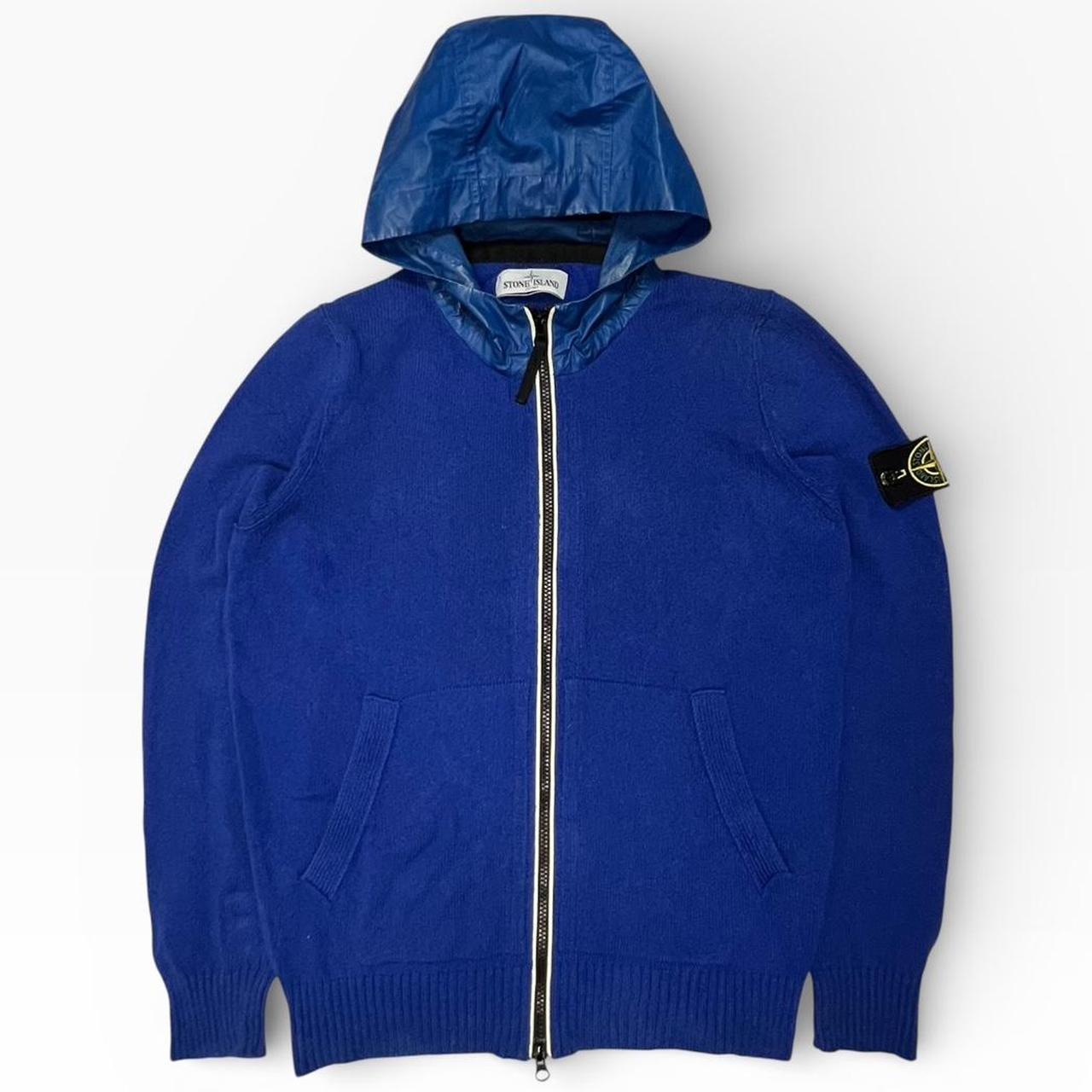 Stone Island 2012 Blue Cotton Mussola Zip Hoodie .