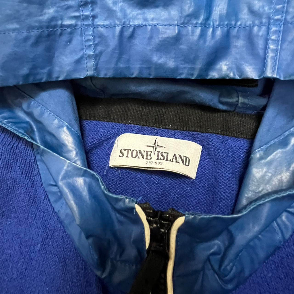 Stone Island 2012 Blue Cotton Mussola Zip Hoodie .