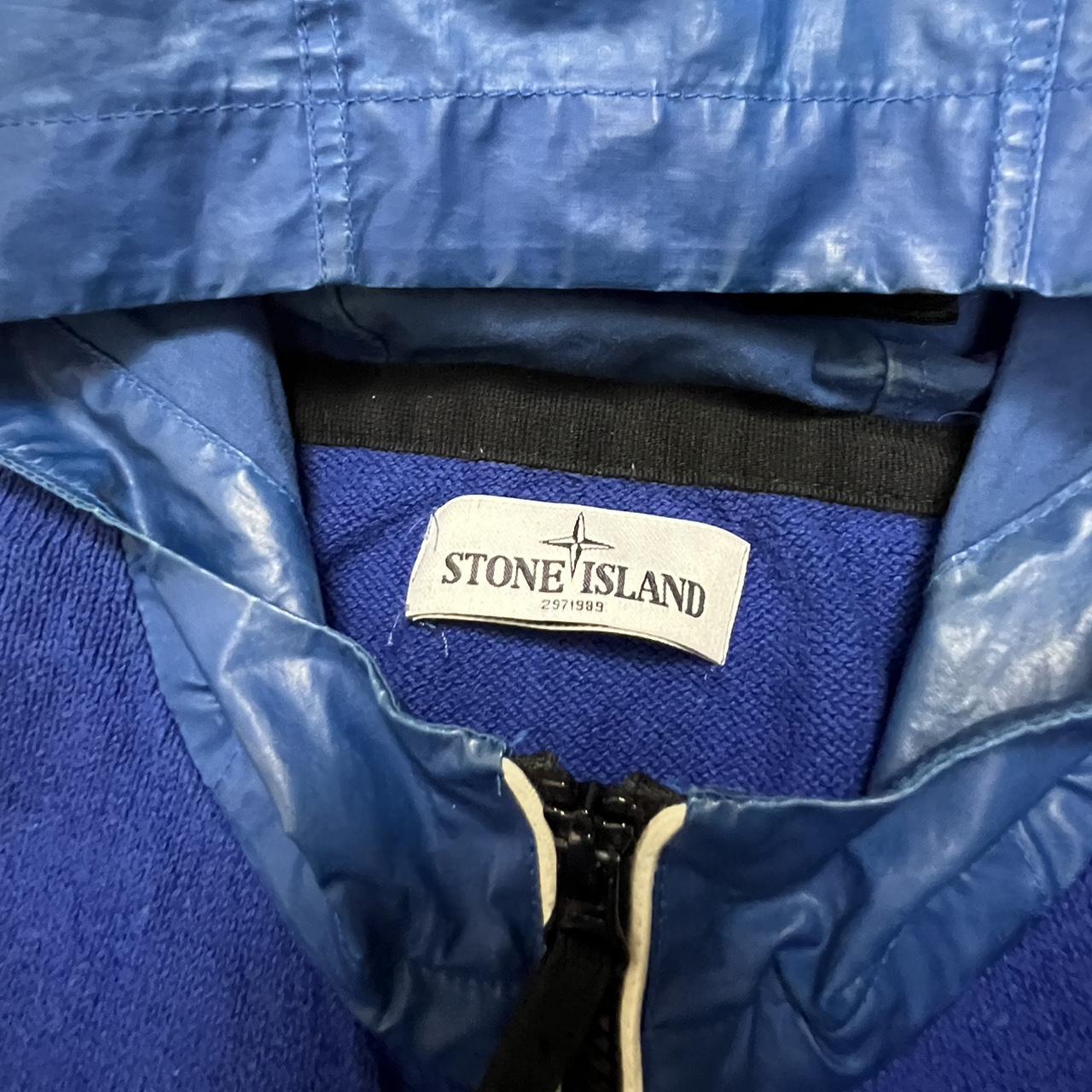 Stone Island 2012 Blue Cotton Mussola Zip Hoodie .