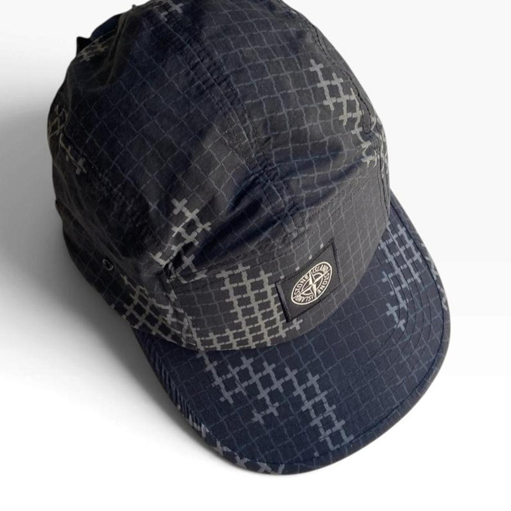 Stone Island Grid Cap Black - (L)