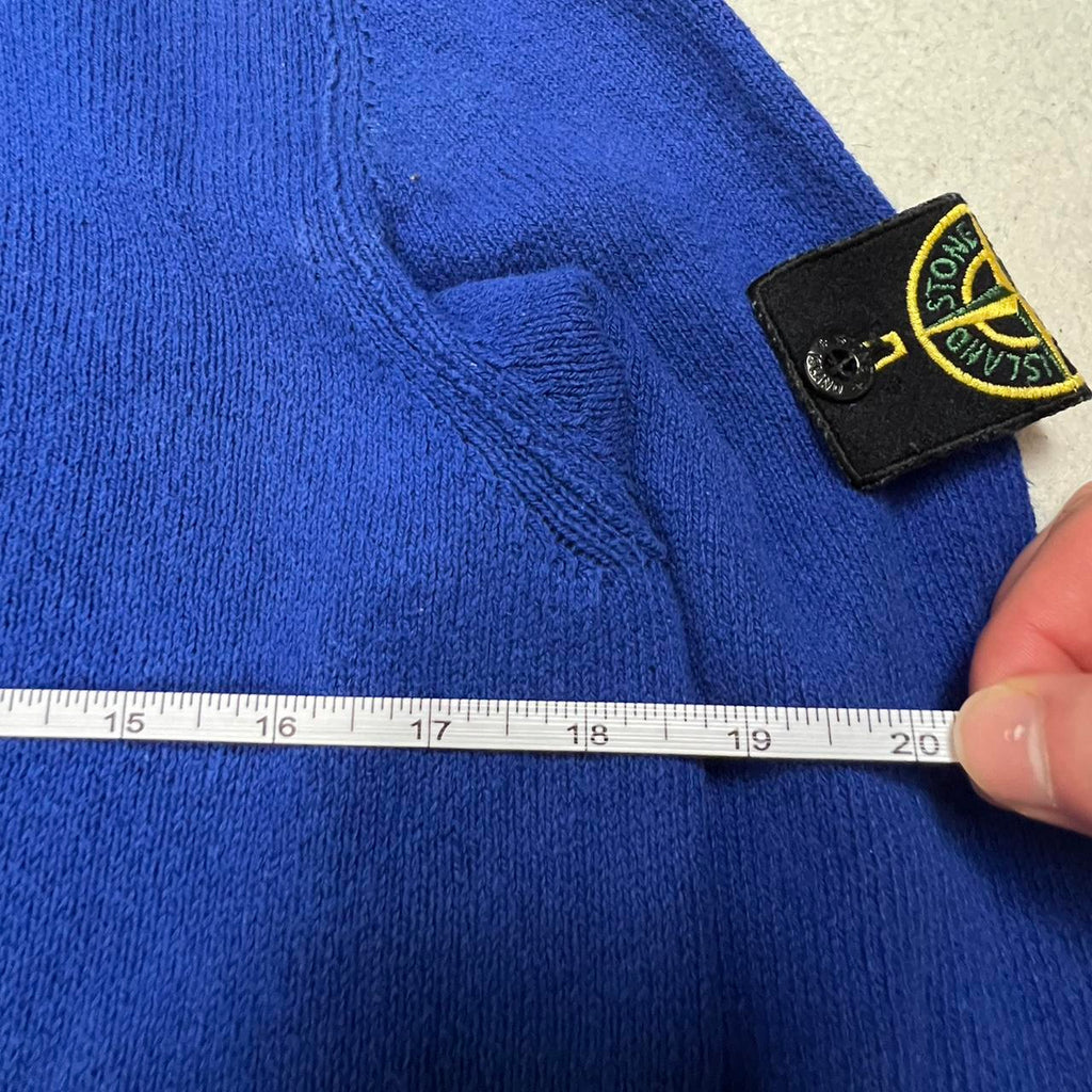 Stone Island 2012 Blue Cotton Mussola Zip Hoodie .