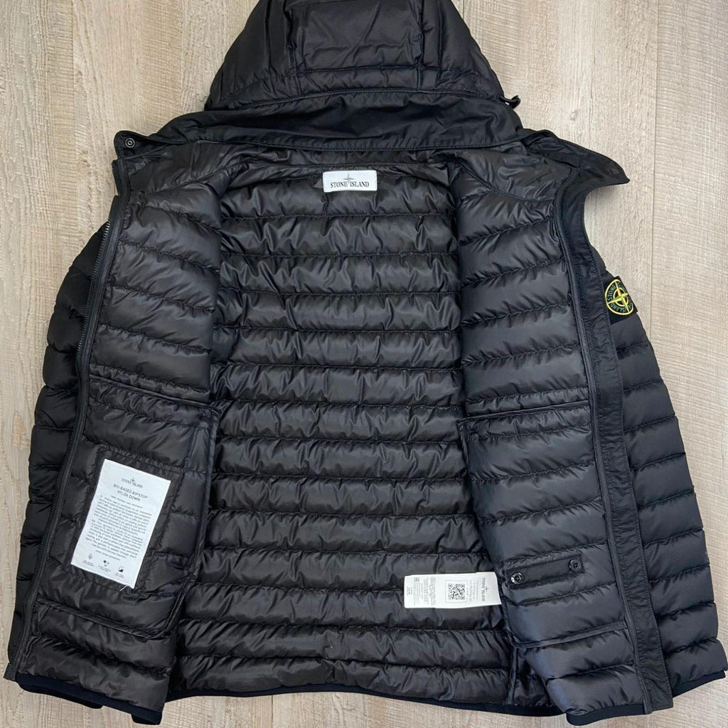 Stone Island Bio-Based Ripstop Nylon Down Puffer Jacket - Black (M)