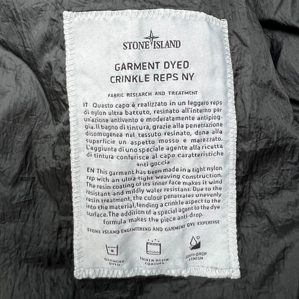 Stone Island Crinkle Reps NY Down Jacket - (XL)