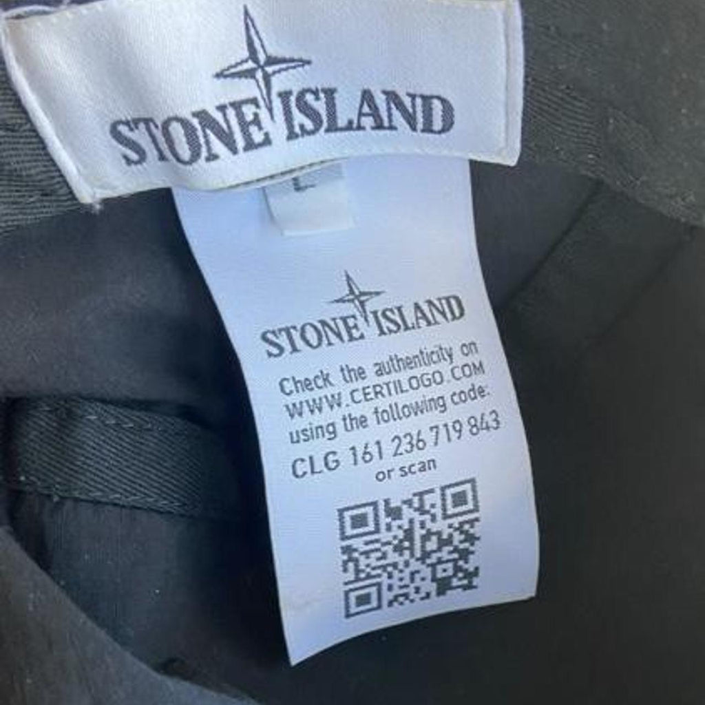 Stone Island Grid Cap Black - (L)